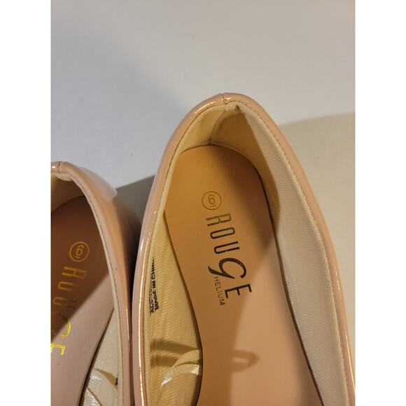 Rouge Helium Womens Crystal Studded Pink Leather Flats Size 9 - Picture 6 of 12